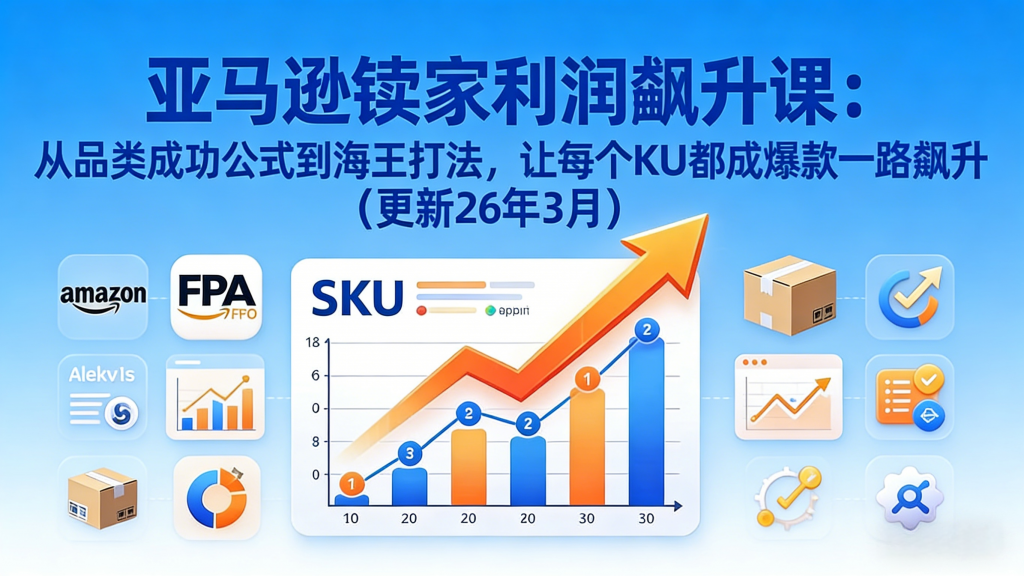 图片[1]-亚马逊卖家利润飙升课：从品类成功公式到海王打法，让每个SKU都成爆款一路飙升(最新更新）-成长中的独角兽