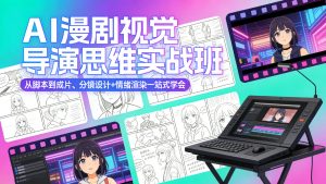 AI漫剧！视觉导演思维实战班，从脚本到成片，再到分镜设计情绪渲染一站学会！-成长中的独角兽